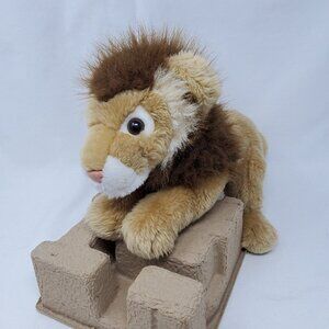 Animal Alley Plush Lion Tan Brown Mane 17" Toys R Us Vintage Velvety